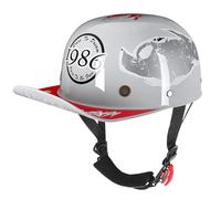 Mezzo casco, certificato ECE, casco da moto d'epoca, berretto da baseball, casco aperto in materiale ABS, casco da scooter, casco jet da moto, scooter elettrico, ciclomotore I,L=56-58CM