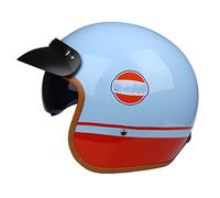 Mezzo Casco Da Motociclista Con Doppia Visiera, Mezzo Casco Da Motociclista Elettrico Retrò 3/4 Aperto, Casco Da Motociclista Omologato Ece Per La Circolazione Su Strada F,L:57-58CM