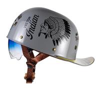 Mezzo Casco Moto Berretto Baseball Con Omologazione ECE Casco A Mezza Conchiglia Con Visiera A Scomparsa Uomini e Donne Casco Jet Stile Vintage per Scooter Ciclomotore Berretto Baseball Adulti Casco