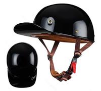 Mezzo Casco Moto Berretto da Baseball Certificato ECE Casco Jet Stile retrò Estendi L'Orlo del Cappello Fibbia A Sgancio Rapido Adatto per Uomini E Donne Adulti M-2XL 57-64CM