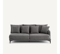 Mezzo divano 3 posti in poliestere cotone, MODERNISTE, design Emmanuel Gallina Grigio mezzo divano destro