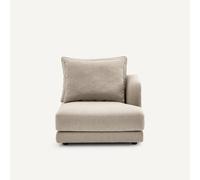 Mezzo divano dritto, modulare in tessuto effetto tweed, TIBERIO Beige mezzo divano destro