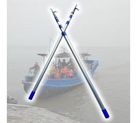 mezzo marinaio 2 Pezzi Ganci Per Barche Per Attracco Telescopici - 2 3 4 5 M Regolabili Gancio Per Barche Estensibile - Leggero Gancio Di Sicurezza Salvavita Di Emergenza Per Spiagge, Laghi, Yacht(5m/