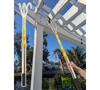 Mezzo Marinaio Palo Telescopico per Teloni o Barche A Spinta, Ganci di Attracco a Sgancio Rapido per Il Recupero di Imbarcazioni, Gancio di Sollevamento per Soffitta(3 Teeth,60-150cm/23.6-59in)