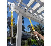 Mezzo Marinaio Palo Telescopico per Teloni o Barche A Spinta, Ganci di Attracco a Sgancio Rapido per Il Recupero di Imbarcazioni, Gancio di Sollevamento per Soffitta(4 Teeth,110-300cm/43.3-118in)