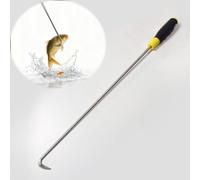 Mezzo Marinaio per Barca Gancio a Punta Affilato da 60, 70, 80, 90, 100 cm, Asta per Mezzo Marinaio in Acciaio Inox 304 con Impugnatura in Gomma, Ami da Pesca Raffio Pesca(100cm/40")