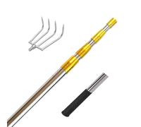 Mezzo Marinaio per Barca Telescopico Raffio per Polpi con Ganci Sostituibili, Bastone per Alghe ad Alta Capacità di Carico, Gancio per Barca in Acciaio Inossidabile(4-Claw,86-210cm/34" - 83")