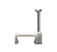 Mezzo morsetto a J con chiodo, Clip for cavi da 100 pezzi con chiodi in acciaio, dimensioni multiple 4-12 mm, for montaggio a parete morsetto for(10mm)