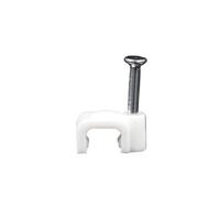 Mezzo morsetto a J con chiodo, Fermacavi for Chiodi In Acciaio Quadrati E Rotondi Bianchi 4-10mm 100 pz(Square-6mm)