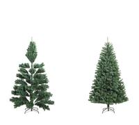 Mezzo per albero di Natale artificiale con supporto, dorato, 120 cm, PET | Robusto supporto in acciaio, forma semicircolare, rami in PET densi, posizionamento a parete, uso prolungato