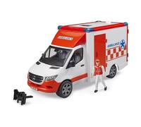 Mezzo primo soccorso Bruder 02676 Mercedes Sprinter Ambulanza con auti