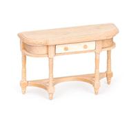 Mezzo Tavolino Casa delle Bambole, Legno naturale | Elementi metallici, Mobile da collezione, Completamento stanza, Per collezionisti