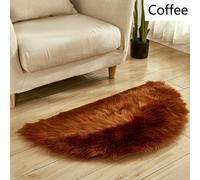 Mezzo Tondo Peloso Tappeto Artificiale Lana Caldo Coperta Tappetino Ispidi