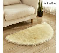 Mezzo Tondo Peloso Tappeto Artificiale Lana Caldo Coperta Tappetino Ispidi