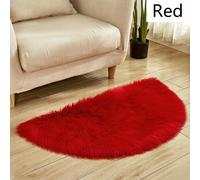 Mezzo Tondo Peloso Tappeto Artificiale Lana Caldo Coperta Tappetino Ispidi