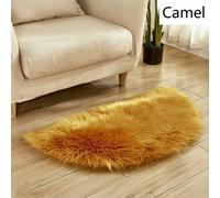 Mezzo Tondo Peloso Tappeto Artificiale Lana Caldo Coperta Tappetino Ispidi