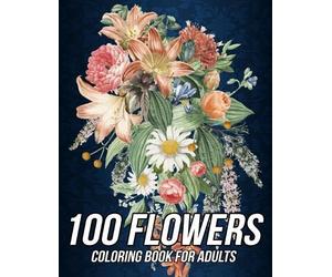 Mezzo Zentangle Designs 100 Flowers Coloring Book for Adults (Tascabile)