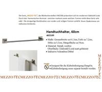 Mezzosoprano Tec Porta Asciugamani 60cm. Metallo Opaco Spazzolato Antiruggine