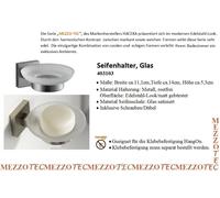 Mezzosoprano Tec Porta Sapone Con Inserto IN Vetro Inossidabile Opaco, Satinato