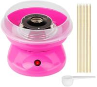 MF artSHOP Macchina per Zucchero Filato Portatile, 500W, Rosa, con Bastoncini e Cucchiaio Dosatore, Feste, Party Compleanno, Portatile, Cotton Candy