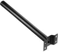 MF artSHOP Palo Per Lampione Solare 48 Cm Staffa Nera Per Lampione Stradale Supporto Per Faro Led Da Esterno Palo per Antenna TV Braccio Per Muro Parete