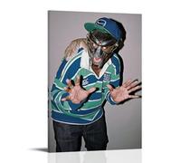 MF Doom- Poster artistico da parete, impermeabile, a prova di umidità, facile da installare e resistente allo sbiadimento, stile cornice, 50 x 75 cm