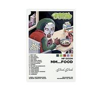 MF Doom Poster MM Food Album Cover Poster su tela, decorazione da parete, stampa su tela, per soggiorno, camera da letto, senza cornice, 20 x 30 cm