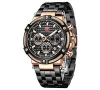 MF MINI FOCUS Gli uomini d'affari guardano gli orologi della banda dell'acciaio inossidabile per