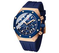 MF Mini Focus Z-blu 1, orologio analogico al quarzo con cinturino in silicone da uomo, orologio da polso al quarzo