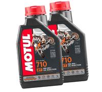 MF3341 - 2Lt Olio Motore Miscela Mix Motul 710 2T 100% Sintetico - Scooter Moto