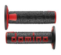 DOMINO TOMMASELLI COPPIA MANOPOLE A360 NERO-ROSSO OFF ROAD