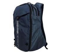 MF4654 - Zaino MOMO Design 25L Blu Porta Casco 4 Tasche + Porta PC Moto Scooter