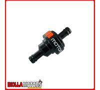 MF48.00022 FILTRO BENZINA RACING MOTORFORCE ATTACCO 8MM IN ALLUMINIO, SMONTABILE