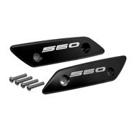 MF5564 Tappi Coperchi Specchietti Puig CNC Nero per Yamaha TMax 560 2022 / 2024