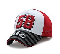 Mfacl Hip-Hop cap Baseball cap Sunhat Casual Cappello Cappello Snapback, Moto GP Motorfiets Italian Racer 58 Simoncelli San Carlo Berretto da Baseball Hiphop per Uomo