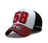Mfacl Hip-Hop cap Baseball cap Sunhat Casual Cappello Cappello Snapback, Moto GP Motorfiets Italian Racer 58 Simoncelli San Carlo Berretto da Baseball Hiphop per Uomo