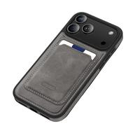 MFAOSHI Magnetica Custodia per iPhone 17 PRO Max/17 Pro/17 Air/17, Staccabile Portafoglio Porta Carte Caso con Blocco RFID Pelle Cover,Grigio,17