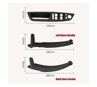 MFBGPVCVMM lato interno Bracciolo Auto Anteriore Sinistro Sedile Del Conducente Per BMW E70 E71 X5 X6 LHD Maniglia Interna Della Porta Pannello Interno Pull Trim Copertura(LHD Black 4Pcs)