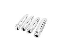 MFBGPVCVMM Maniglia Per Grand Per Jeep Per Cherokee Per WJ 1999 2000 2001 2002 2003 2004 Chrome Car Door Handle Cover Trim Chromium Car Parti Esterne(Metallic Silver 4pcs)