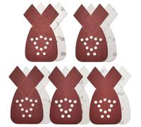 MFBJXC 50 pezzi di carta vetrata per levigatrice per mouse con 2 punte extra per levigatrice di ricambio per levigatrice per dettagli, 12 fori con gancio e anello Black and Decker Mouse Sander Pad