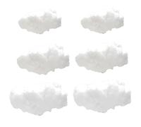 MFCGHXR Set di 6 Nuvole Decorative in Cotone per Decorazioni da Parete, Set per DIY, Decorazioni per Camera, Compleanno, Matrimonio, 3 Dimensioni, con Gancio e Corda, Decorazioni per Feste e Artigia