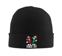 MFDXHJCGI 67 Six Seven Christmas Bruh Buffy Brainrott Memes Italiani Cappelli a mallia Cappelli a Maglia Cappelli Elastici retrò Unisex per Adulti Cappellini a Cappellino Invernale