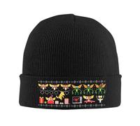 MFDXHJCGI Niente Biscotti Cappello a Maglia Teschi Berretti Cappello Invernale Gremlin Acrilico Aggeggio Mostro Gremlin Horror Anni '80 Film di Natale Anni '80 Cappello all'Uncinetto