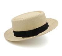 MFESFCS Cappello Fedora Porkpie Cappelli da Sole Classici in Paglia, Taglia XL, da Uomo e da Donna, Fedora, Trilby, Estivi, da Spiaggia, da Viaggio, for Feste(Beige)