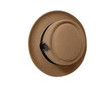 MFESFCS Cappello Fedora Porkpie Cappello Pork Pie Cappello Fedora a Tesa Larga da Uomo Nero Cappello Amburgo Cappello Jazz Nastro Cappello Gentiluomo Sombrero Hombre(Color-40)