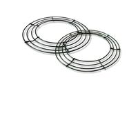 MFESFCS Cerchio in Metallo 4pcs Wire Wreath Forms Metalr Decoration Wreath Frame Round Wire Wreath Making Hoop(Green)