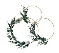 MFESFCS Cerchio in Metallo 5pcs Decoration Metal Ring Artificial Flower Garland DIY Wreath Circle Girls Catching Dream Hoop Hanging Decor(15cm)
