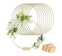 MFESFCS Cerchio in Metallo Ring Decoration | Wedding Props, Centerpiece of Dining Table, Can DIY Your Favorite Flowers On It, Party And Wedding Decorations