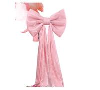 MFESFCS Fiocco Gigante Decorativo Pink Iridescent Giant Bow Wall Backdrop Decor for Birthday Wedding Party Background Stage Setup Event Ribbon Decoration(B Pearlescent,50cmx38cm 3m)