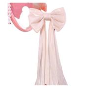 MFESFCS Fiocco Gigante Decorativo Pink Iridescent Giant Bow Wall Backdrop Decor for Birthday Wedding Party Background Stage Setup Event Ribbon Decoration(I Pearl,120cmx75cm 4m)